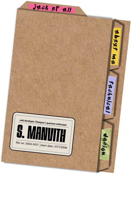 Portfolio folder of S. Manvith